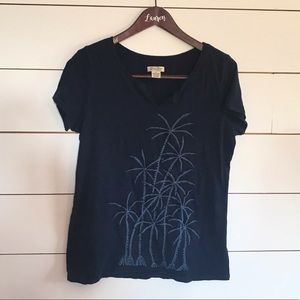 Lucky Brand Navy Palm Tree T-shirt size XL